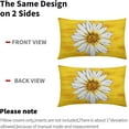 thumbnail image 4 of Summer Daisy Floral Lumbar Pillow Covers 12X20 Inch Set of 2 White Petal Flower Bloom Decorative Pillow Cases Yellow Seasonal Cushion Case Farmhouse Home Decor for Sofa Couch Porch Outdoor, 4 of 6