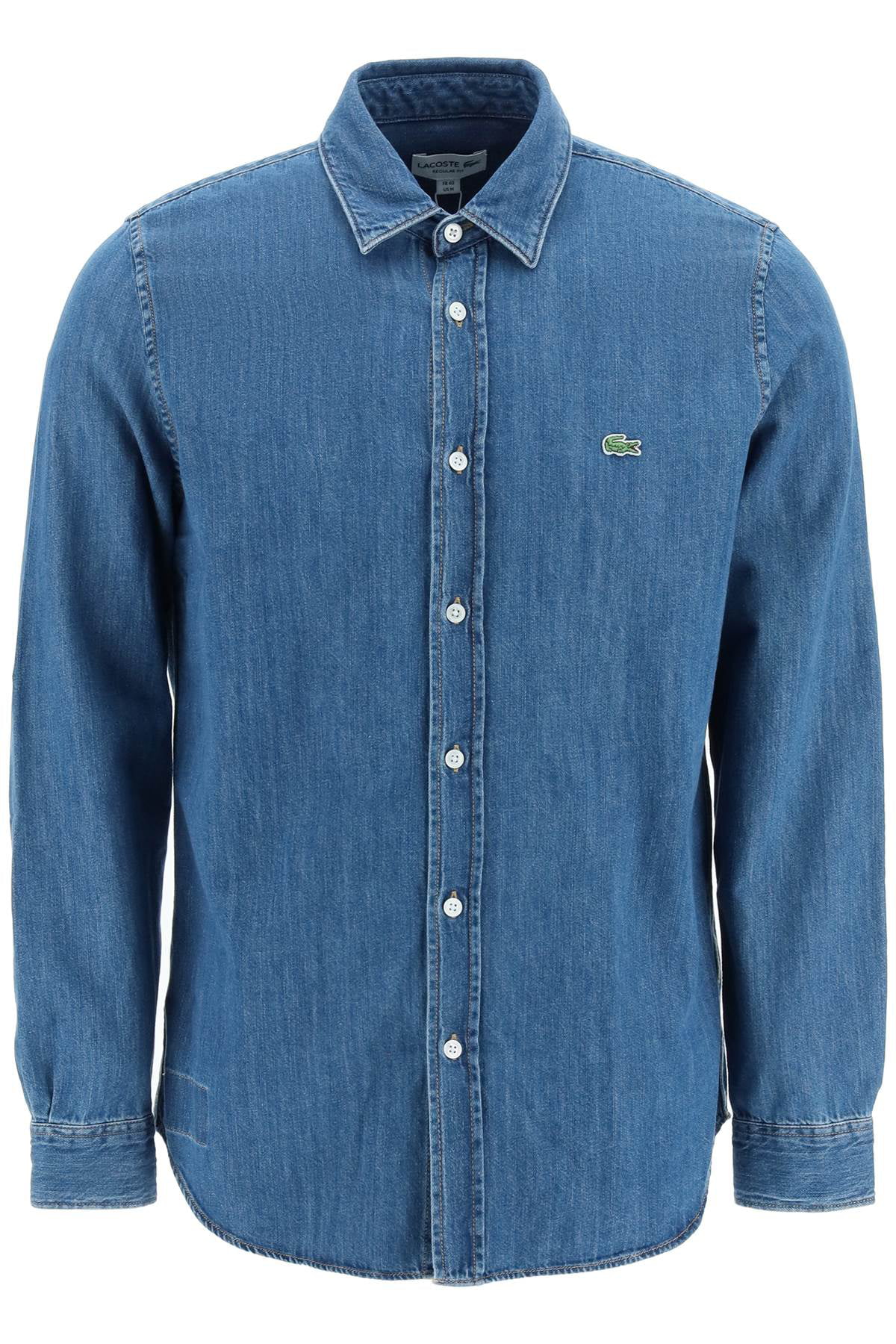 Lacoste regular fit shirt in organic denim - Walmart.com