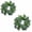 D-360617VV, variant on Set of 2 Artificial Eucalyptus Candle Ring Wreaths, Faux Greenery Mini Wreath with White Breath for Farmhouse Dining Table Centerpiece Decor (B)
