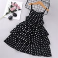 thumbnail image 2 of Jinhomg Kids Girls Layered Dresses Cute Polka Dot Print Cami Dress Toddler Kids Summer Stretch Comfy Sleeveless Midi Dresses Prime Day Deals Today Black 3 Years, 2 of 8