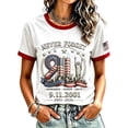 thumbnail image 4 of ZCNKMX Women's Never Forget 911 Memorial T Shirt We Will Never Forget 9/11 Tee American Flag Patriotic Crewneck Shirt Army Green XXXL, 4 of 7