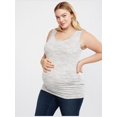 thumbnail image 1 of Motherhood Maternity Plus Size Side Ruched Scoop Neck Maternity Tank Top, 1 of 3
