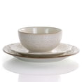 thumbnail image 2 of Elama Contessa 16 Piece Embossed Scalloped Stoneware Dinnerware Set in Ivory, 2 of 5
