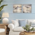 thumbnail image 2 of Stupell Industries Sunlit Sandpipers Wading Shore 2 Piece Gray Framed Giclee Art Set, design by Susan Arnot, 17 x 17, 2 of 8