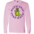 thumbnail image 3 of Inktastic Mardi Gras Party Alligator Long Sleeve T-Shirt, 3 of 5