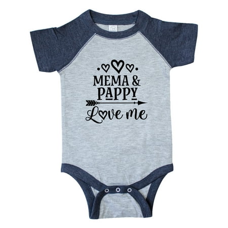 

Inktastic Mema and Pappy Love Me Gift Baby Girl Bodysuit