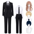thumbnail image 2 of Disfraz de Cosplay de Anime Chainsaw Man, Denji Aki Hayakawa, uniforme de cazador de demonios negro, peluca, traje, ropa de Halloween y Navidad, 2 of 4