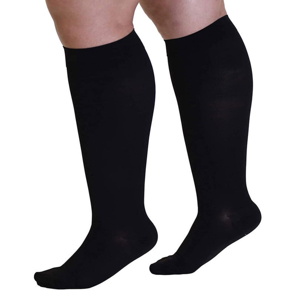 Extra Wide Calf Compression Socks Prevent Swelling Pain Relief Unisex ...