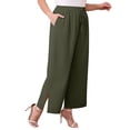 thumbnail image 3 of Daystry Womens Plus Size Wide Leg Lounge Pants High Waisted Drawstring Casual Lightweight Loose palazzo pants with Pockets, 3 of 15
