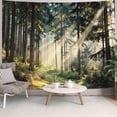 thumbnail image 5 of Serene Forest Wall Tapestry, Nature Scene Tapestries for Room Decor, Sunlit Forest Tapestry 90"x60", 5 of 6