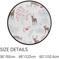 thumbnail image 3 of FREEAM Kids Round Nursery Area Rug 5 ft Deer in The Winter Forest Non Slip Play Mats for Kids Boys Girls Playing Room Living Room, 3 of 6