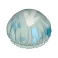thumbnail image 1 of YFYANG Women's Double Waterproof Shower Cap, Blue Star Geometric Art Reusable Hair Cap for All Hair Styles and Head Sizes, 1 of 9