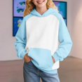thumbnail image 2 of KAUOD Girls Cotton Hoodies Cute Thick Pullover Hoodie Sweatshirts Teen Youth Long Sleeve Preppy Fleece Sweatshirts Tops, 2 of 7