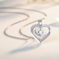 thumbnail image 2 of Emma Manor EM 14k White Gold-plated Mom Heart Women Jewelry Pendant Necklace, 2 of 6