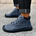 thumbnail image 2 of Mens Chukka Boots Non Slip Casual Leather Shoes Lightweight Ankle Boots Mid Top Loafers Walking Driving Dress Sneakers, 2 of 7