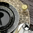 thumbnail image 6 of 10 Black 10" Round Plastic Dessert Plates Gold Dotted Rim Party Events Supplies, 6 of 6