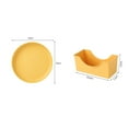 thumbnail image 2 of 8Pcs Lightweight Plastic Plates Unbreakable Reusable Dinner Plates Dishwasher Safe Colorful Plates for Kitchen Everyday Camping Plates-Yellow,Round, 2 of 8