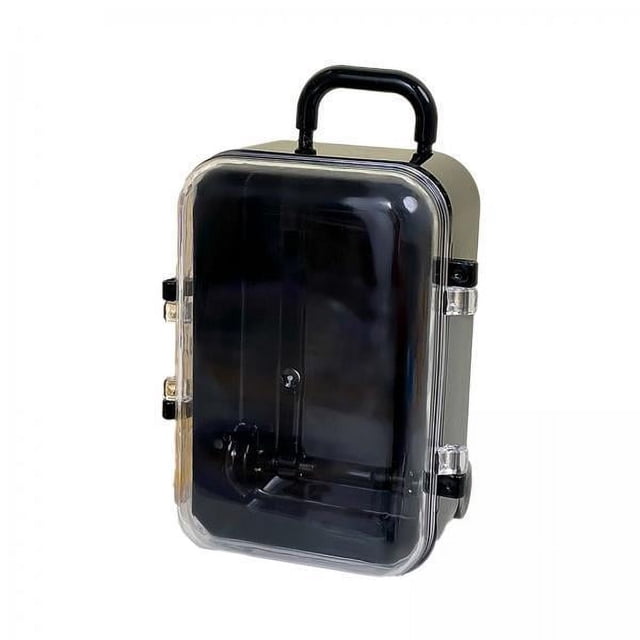 Maleta Pequeña con Carrito de 5x, Caja de Almacenamiento de Joyería Pequeña en Miniatura, Medida de 3,7x5x1,6 Pulgadas, Accesorio de Fácil Transporte, 5 piezas