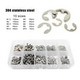 thumbnail image 3 of fastboy 580pcs Retaining Rings Convenient External Circlip Stainless Steel Wear-resistant Snap Ring Opening Hook Hardware Assorted Kits Sliver, 3 of 4