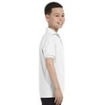 thumbnail image 4 of Hanes Cotton-Blend Kids` Jersey Polo, XL, Light Blue, 4 of 4