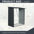 thumbnail image 7 of CarButler 5x3ft Metal Outdoor Firewood Rack Black, 7 of 7