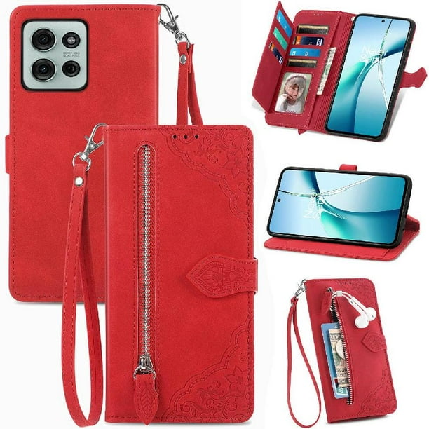 Funda billetera anti-golpes para GANGXUN Motorola Moto G75 , ideal para día a día y trabajo