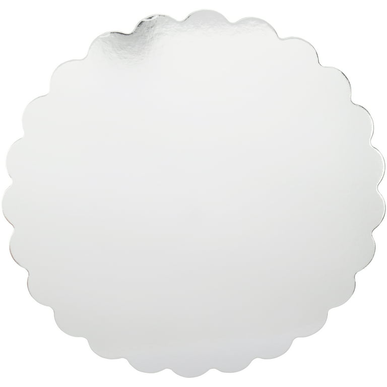 Set Of 4 Round Cake Boards, Round Cake Plates, 20 + 25 + 30 + 35 Cm, Cake  Mat For Transporting Cakes And Tarts Silver