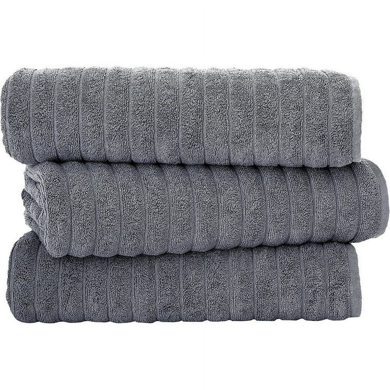 Cotton Ribbed Bath Sheet Towel Set of 3 - 40X67