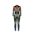 thumbnail image 4 of TheFound Justaucorps Squelette Halloween pour Femmes Manches Longues Col Roulé, 4 of 6