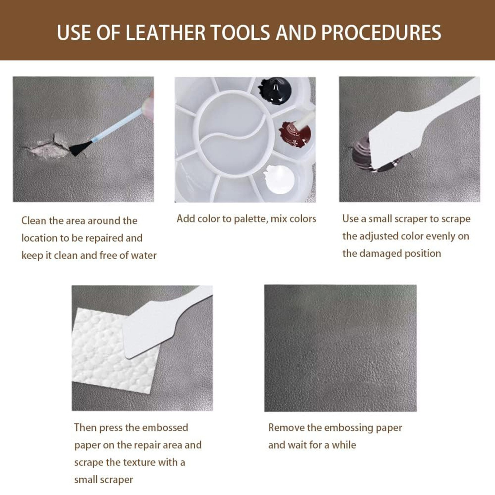 Grout Sealer For Floor Tile Leather Kit For Furniture Sofa Jacket Car Seats And Purse. Vinyl Kit. Super Easy Instructions To Any Color Any Material Italian Pleather Genuine