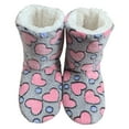 thumbnail image 2 of Calcetines Mullidos Tipo Pantuflas Acogedores Calcetines Cama Difusos para Otoño Invierno (corazón Y Rosa), 2 of 9