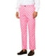 thumbnail image 4 of Pantalones formales de ajuste regular para hombres INSPIRE CHIC con estampado de lunares 34 Rosa, 4 of 6