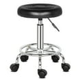 thumbnail image 3 of Round Rolling Stool Chair PU Leather Height Adjustable Swivel Drafting Work SPA Shop Salon Stools with Wheels Office Chair, 3 of 7