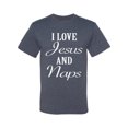 thumbnail image 2 of Wild Bobby I Love Jesus and Naps Inspirational/Christian Men Graphic Tee, Vintage Heather Blue, XX-Large, 2 of 5