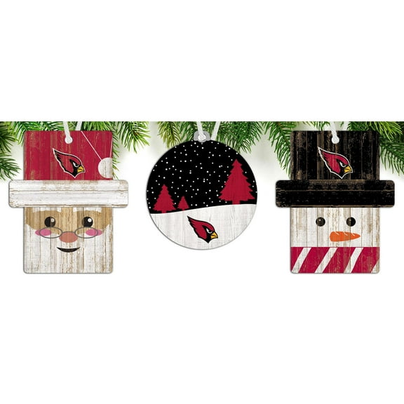 Arizona Cardinals 3-Pack Ornament Set