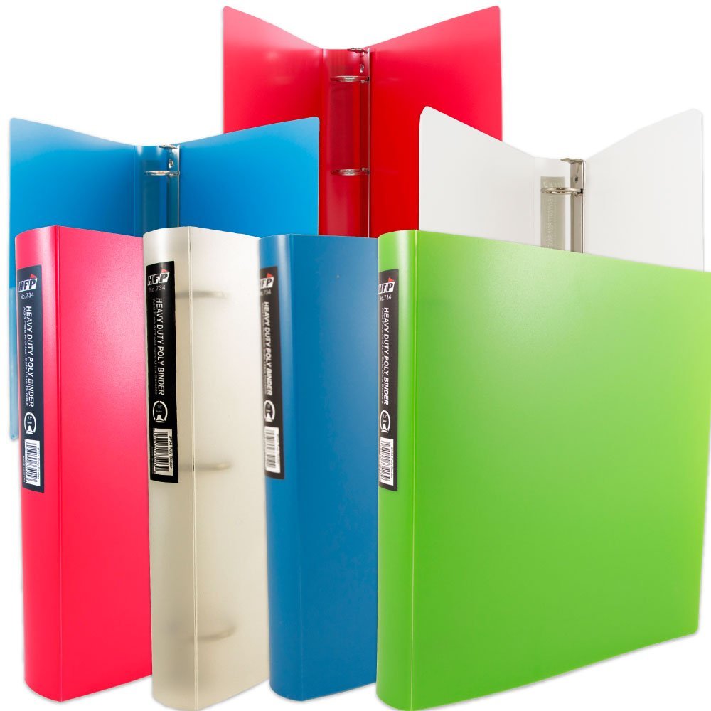 JAM Paper Heavy Duty Plastic 3 Ring Binder 1 5 Assorted Sold  JAM Paper Heavy Duty Plastic 3 Ring Binder 1 5 Assorted Sold