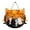 C, variant on Gardjoe Halloween cat head-shaped hanging ornament in orange and black featuring three colorful kittens with pumpkin and autumn leaf for door and wall display.