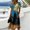 Blue, variant on Halloween Dresses for Women Bat Short Sleeve Pumpkin Fall Wedding Guest Dresses Witch Hat V Neck Casual Wrap Dress L