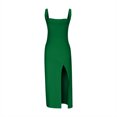 thumbnail image 6 of Sakmal Long Summer Dresses for Women 2025 Cocktail Green Graduation Split Dress Sleeveless Dresses, 6 of 8