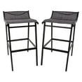 Bar Stools 28'' Counter Height Outdoor Metal Frame Seat Set of 2 Chairs