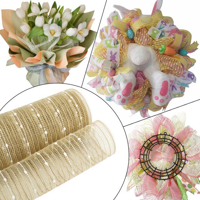 Hot Sale! New! Dusknt Ribbon Mesh Roll, Diy Mesh Gift Atmosphere Festive 26Cm Box Belt Ribbon Packaging Decorative Decorative Ribbon Gift Office&Craft&Stationery