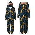 thumbnail image 2 of Odeerbi Christmas Onesie Pajamas for Family Holiday Sleep Jumpsuit Long Sleeve Family Christmas Pajamas Matching Sets Mom Fashion Lattice Print Plush Jumpsuit Sleepwear PJs Set Black, 2 of 6