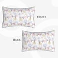 thumbnail image 3 of Haiem Pillowcase for Hair and Skin Queen - Hand Drawn Rabbit Printed Soft Pillowcase with Envelope Closure-14"x20", 3 of 8