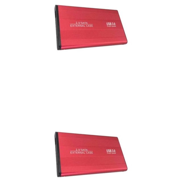 Sidaley Caja de disco duro - Dispositivo de almacenamiento portátil Indicador LED Plug and Play Caja de disco duro de doble propósito se rojo 2Conjunto
