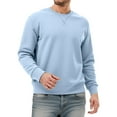 thumbnail image 2 of Crewneck Sweatshirts for Men 2025 Fall Winter Long Sleeve Lined Plain Basic Sweatshirt Pullover Tops, 2 of 5