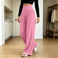 thumbnail image 5 of YHAJDS Womens Workout Gym Yoga Pant Solid Color Long Sports Trousers Built With Pockets Casual Pants, 5 of 8