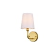 thumbnail image 6 of Living District Colson 1-Light Metal & Fabric Bath Sconce in Brass/White, 6 of 6
