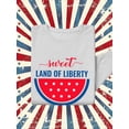 thumbnail image 3 of Sweet Land Of Liberty Melon Sweatshirt Women -Image by Shutterstock, Female Small, 3 of 4