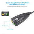 thumbnail image 3 of USB 7.1 External Sound Card with Line for Outputting Audio Signal Black Professional Quality, 3 of 8
