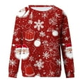 thumbnail image 5 of Yufatyle Women's Cute Christmas Oversized Sweatshirts Allover Print Pullover Tops Long Sleeve Crew Neck Shirts for Women L, 5 of 5